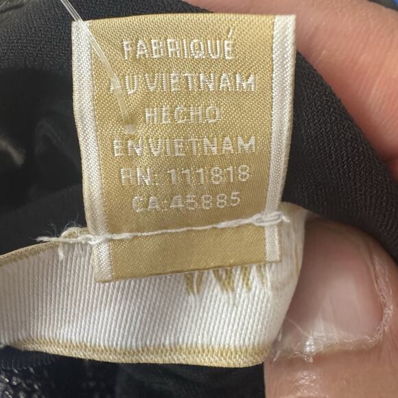 Michael Kors Sequin Matte Jersey Sleeveless Faux Wrap Mini Black Dress Sz XL New - Picture 13 of 16